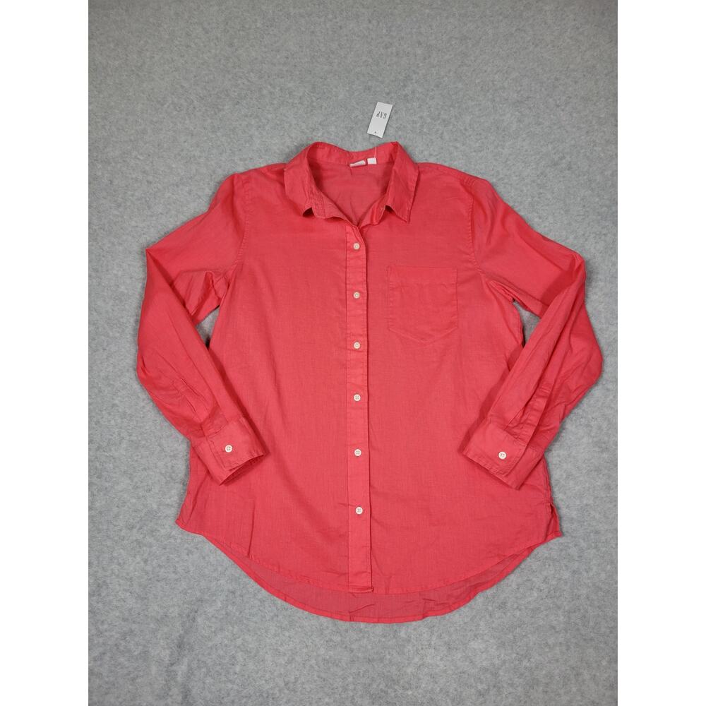 Gap Womens Size S Cotton Linen Blend Button Up Shirt